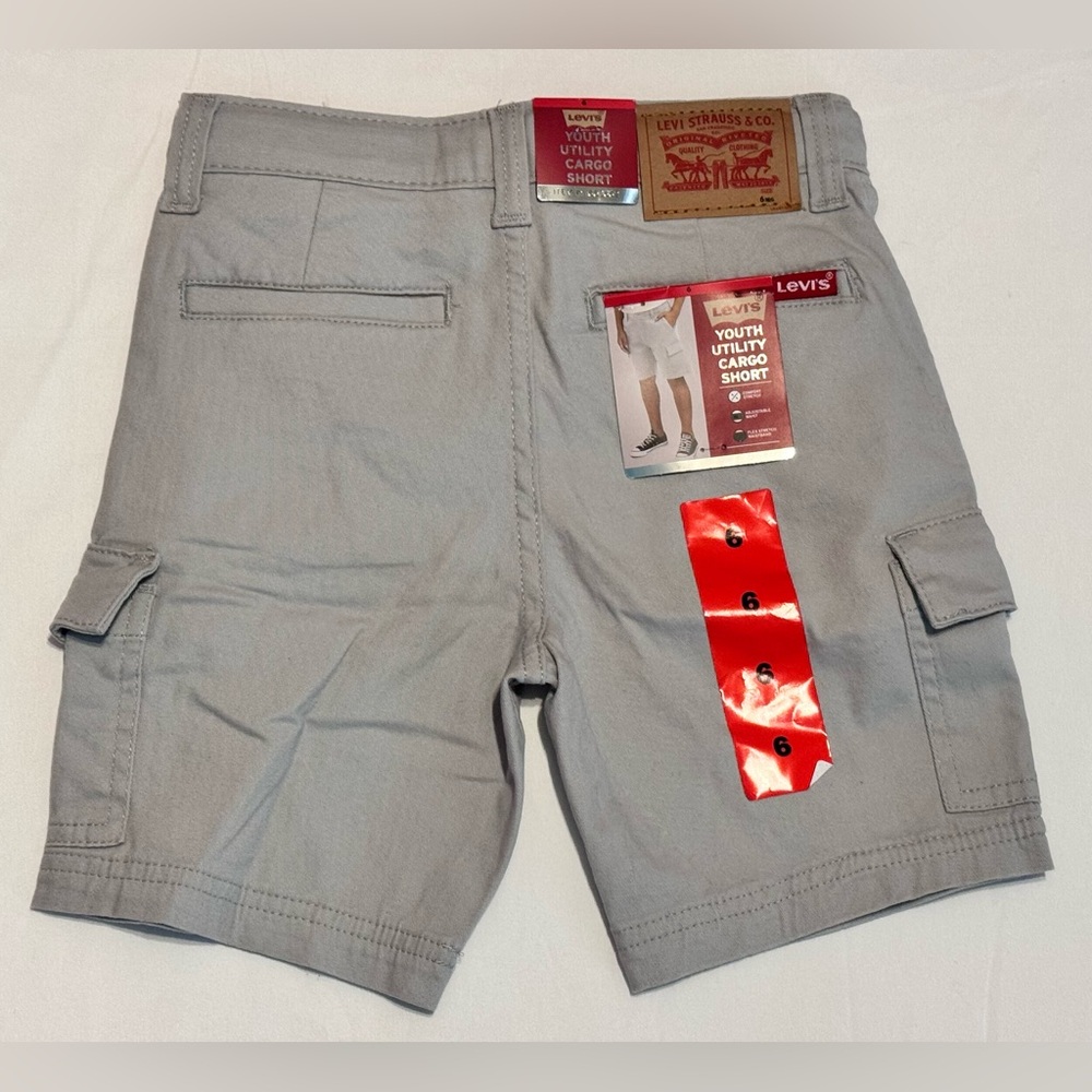 Levi's Youth Utility Cargo Shorts Light Gray